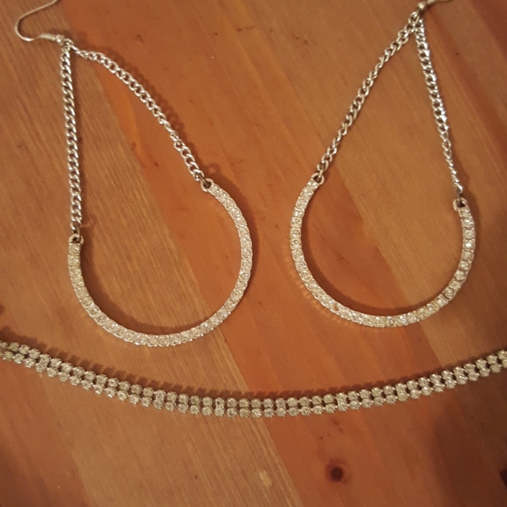 Rhinestone EARRINGS,bracelet